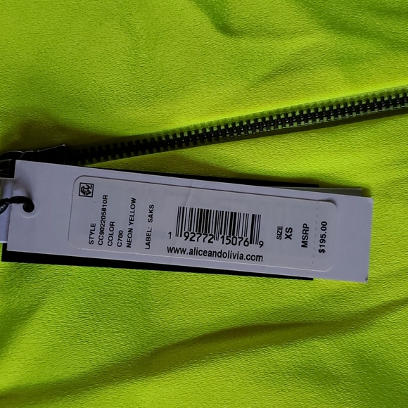 Alice & Olivia bodysuit - neon yellow - Picture 3 of 6